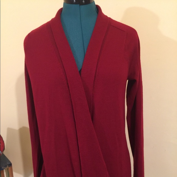 LOFT Sweaters - LOFT WOMEN’S RED OPEN SHRUG CARDIGAN SZ S